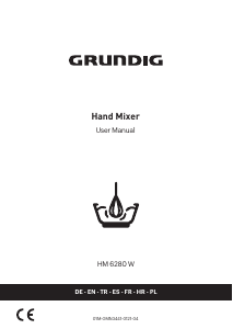 Mode d’emploi Grundig HM 6280 W Batteur à main