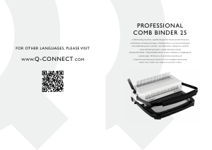 Εγχειρίδιο Q-CONNECT Professional Comb Binder 25 Μηχανή βιβλιοδεσίας