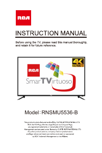 Handleiding RCA RNSMU5536-B LED televisie