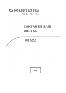 Manual Grundig PS 2010 Cântar