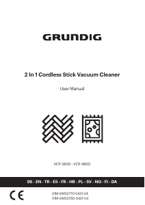 Kullanım kılavuzu Grundig VCP 3830 Elektrikli süpürge