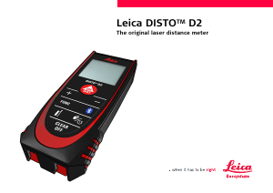 Εγχειρίδιο Leica Disto D2 Μετρητής απόστασης λέιζερ