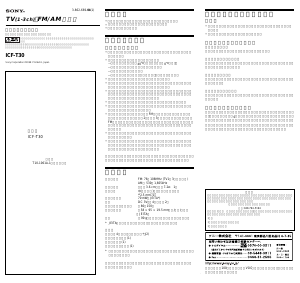 説明書 ソニー ICF-T30 ラジオ