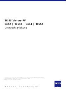 Instrukcja Zeiss Victory RF 8x42 Lornetka