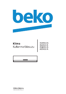 Kullanım kılavuzu BEKO 412410 A Klima