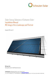 Bruksanvisning Scheuten Solar Integra Vitro Solpanel