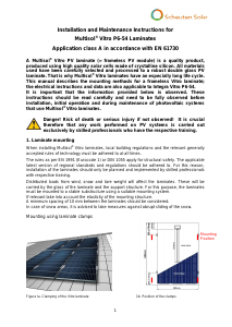 Handleiding Scheuten Solar P6-54 Vitro Zonnepaneel