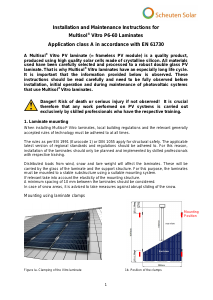 Bruksanvisning Scheuten Solar P6-60 Vitro Solpanel