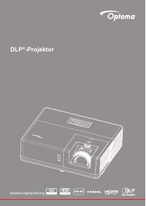 Bedienungsanleitung Optoma ZH606e Projektor