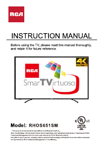 Handleiding RCA RHOS651SM LED televisie