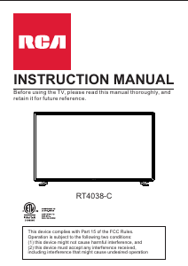 Handleiding RCA RT4038-C LED televisie