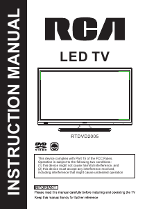 Handleiding RCA RTDVD2005 LED televisie