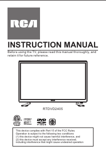 Handleiding RCA RTDVD2405-B LED televisie
