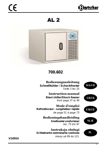 Handleiding Bartscher AL 2 Blast chiller