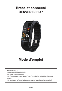 Mode d’emploi Denver BFH-17 Tracker d'activité