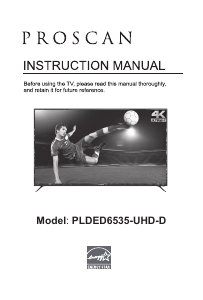 Manual Proscan PLDED6536-UHD-D LED Television