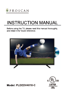 Handleiding Proscan PLDEDV4018-C LED televisie