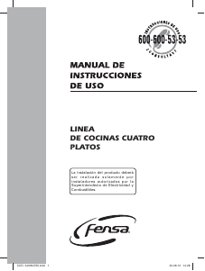 Manual de uso Fensa Llama F2608 Cocina