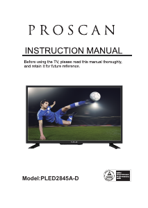 Handleiding Proscan PLED2845A-D LED televisie