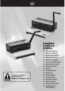 Manual de uso GBC CombBind C150Pro Encuadernadora