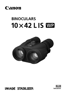 Manuale Canon 10x42 L IS WP Binocolo