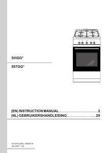 Manual Amica 507GG423POFW Range