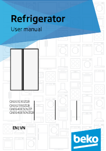 Manual BEKO GN163130ZGB Fridge-Freezer