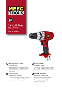 Bruksanvisning Meec Tools 012-599 Borrskruvdragare