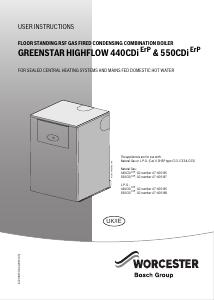 Bruksanvisning Worcester Greenstar 550CDi Highflow Gaspanna