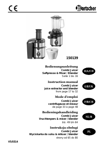 Handleiding Bartscher 150139 Sapcentrifuge