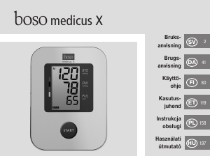 Bruksanvisning Boso Medicus X Blodtrycksmätare
