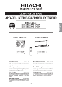 Mode d’emploi Hitachi RAC-35WXA Climatiseur