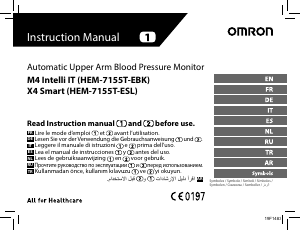 Kullanım kılavuzu Omron HEM-7155T-EBK M4 Intelli IT Tansiyon aleti