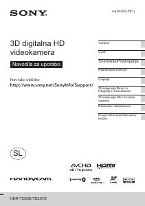 Priročnik Sony HDR-TD20E Prenosna kamera