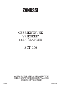 Bedienungsanleitung Zanussi ZCF 100 Gefrierschrank