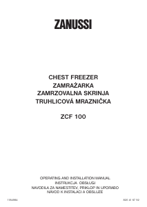 Instrukcja Zanussi ZCF 100 Zamrażarka