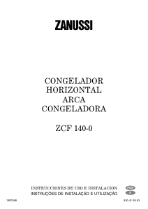 Manual de uso Zanussi ZCF 140-0 Congelador