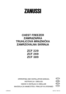 Instrukcja Zanussi ZCF 229 Zamrażarka