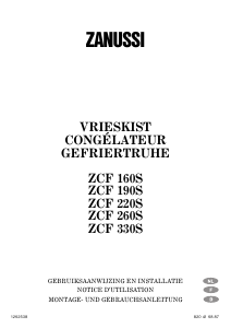 Mode d’emploi Zanussi ZCF 260 M Congélateur