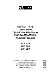 Instrukcja Zanussi ZCF 269 Zamrażarka