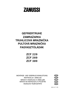 Használati útmutató Zanussi ZCF 389 Fagyasztó