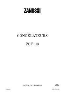 Mode d’emploi Zanussi ZCF 510 Congélateur