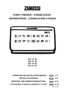 Mode d’emploi Zanussi ZFC 22 JB Congélateur
