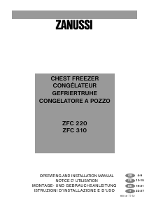 Bedienungsanleitung Zanussi ZFC 310 Gefrierschrank
