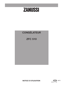 Mode d’emploi Zanussi ZFC 510 Congélateur