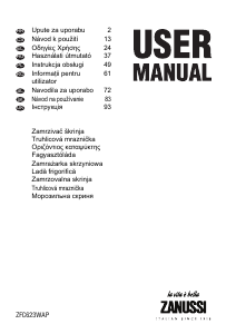 Instrukcja Zanussi ZFC 623 WAP Zamrażarka