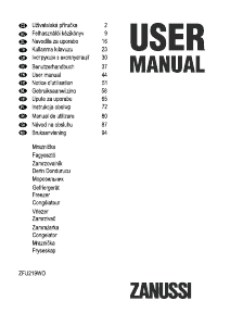 Instrukcja Zanussi ZFU 219 WO Zamrażarka