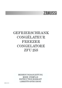 Mode d’emploi Zanussi ZFU 25 S Congélateur