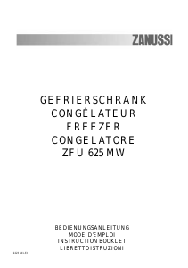 Mode d’emploi Zanussi ZFU 625 MW Congélateur