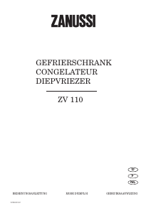 Bedienungsanleitung Zanussi ZV 110 Gefrierschrank